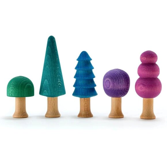 Ocamora Other - NWT Ocamora Wooden Toys Cold Trees Set